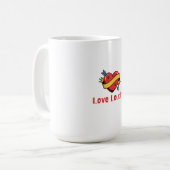 Liebe laut T-Shirt Kaffeetasse (Vorderseite Links)