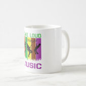 Liebe laute Musik Kaffeetasse (VorderseiteRechts)