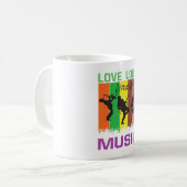 Liebe laute Musik Kaffeetasse (Vorderseite Links)