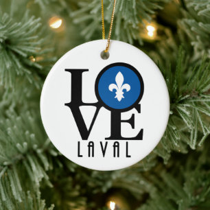LIEBE Laval Quebec Keramik Ornament
