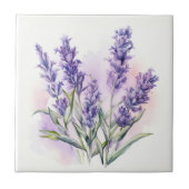 Liebe Lavender Blume Fliese (Vorderseite)