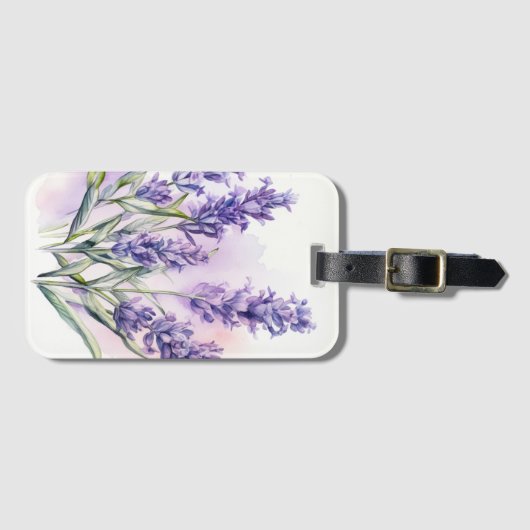 Liebe Lavender Blume Gepäckanhänger (Vorderseite (Horizontal))