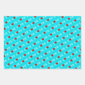 LIEBE Lavender Green Aqua Geschenkpapier Set (Vorderseite 2)