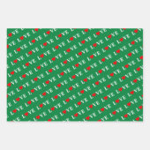 LIEBE Lavender Green Aqua Geschenkpapier Set (Vorderseite)