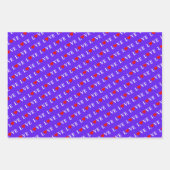 LIEBE Lavender Green Aqua Geschenkpapier Set (Vorderseite 3)