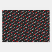 LIEBE Lavender Orange Black Geschenkpapier Set (Vorderseite 2)