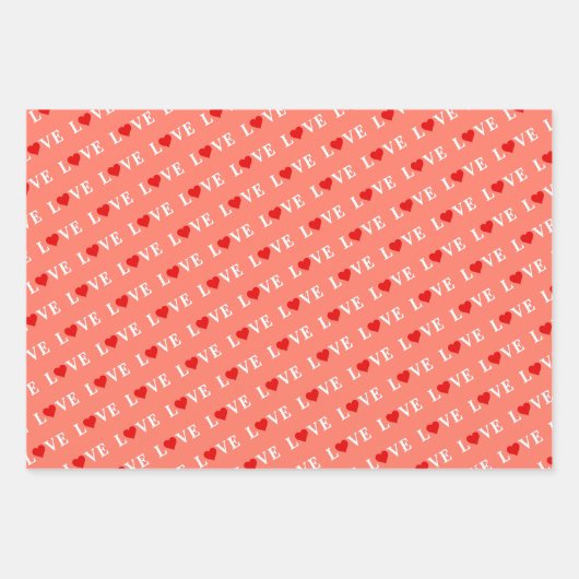 LIEBE Lavender Orange Black Geschenkpapier Set (Vorderseite 3)