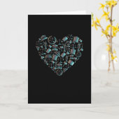 Liebe Law - Minimalistisches Lunar Green Heart Karte (Gelbe Blume)