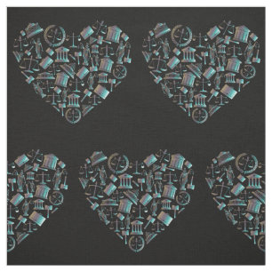 Liebe Law - Minimalistisches Lunar Green Heart Stoff