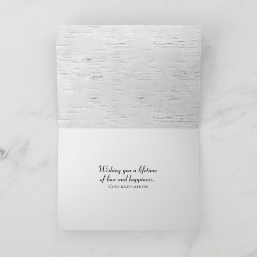 Liebe Leaf auf Birch Karte (Innenseite)