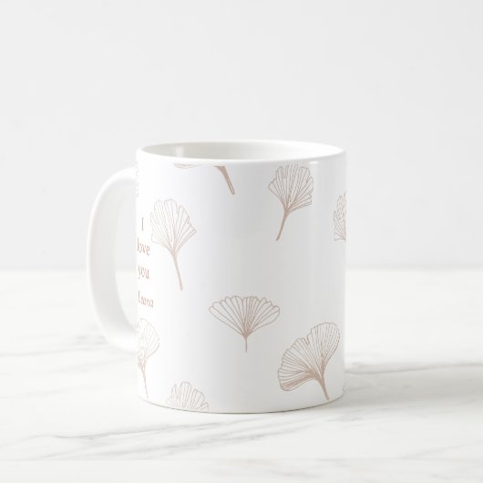 Liebe Leana Ginko Tree Blätter Kaffeetasse (Vorderseite Links)