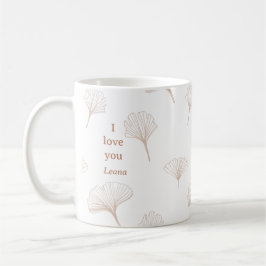 Liebe Leana Ginko Tree Blätter Kaffeetasse