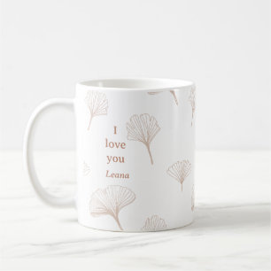 Liebe Leana Ginko Tree Blätter Kaffeetasse