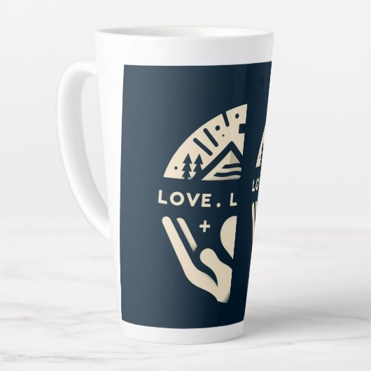 Liebe. Lebe. Arbeit. Milchtasse (Linke Ecke)