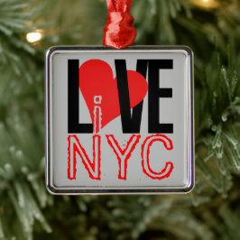 Liebe & Leben am NYC Platz Ornament Aus Metall