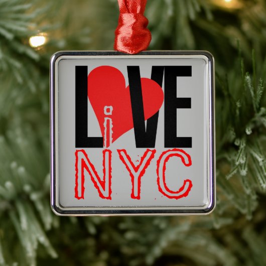 Liebe & Leben am NYC Platz Ornament Aus Metall (Baum)