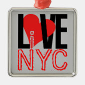 Liebe & Leben am NYC Platz Ornament Aus Metall (Vorne)