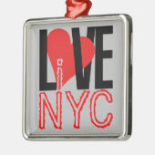 Liebe & Leben am NYC Platz Ornament Aus Metall (Links)