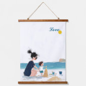 Liebe, Leben, Erinnerung Wandteppich Mit Holzrahmen (Vorderseite)