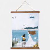 Liebe, Leben, Erinnerung Wandteppich Mit Holzrahmen (Vorderseite 2)