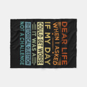 Liebe Leben - es war eine rhetorische Frage nicht Fleecedecke (Vorderseite (Horizontal))