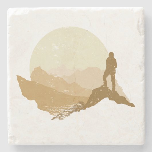 Liebe-Leben-GebirgskletternUntersetzer im Freien Steinuntersetzer (Vorderseite)