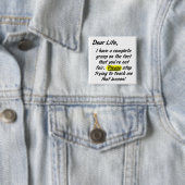 Liebe Leben ist nicht fair Funny Button Abzeichen (Beispiel)