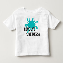Liebe Leben, Live chaotisches Aqua Kleinkind T-shirt