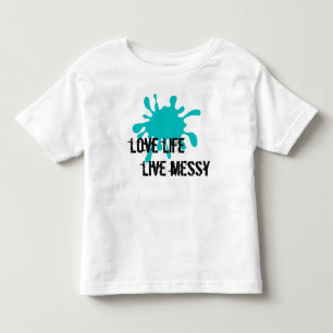 Liebe Leben, Live chaotisches Aqua Kleinkind T-shirt