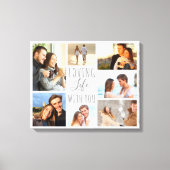 Liebe Leben mit dir 7 Foto Collage - Graue Marmor Leinwanddruck (Vorderseite)