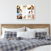 Liebe Leben mit dir 7 Foto Collage - Graue Marmor Leinwanddruck (Insitu (Schlafzimmer))