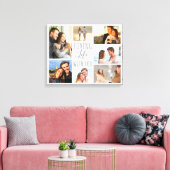 Liebe Leben mit dir 7 Foto Collage - Graue Marmor Leinwanddruck (Insitu (Wohnzimmer))