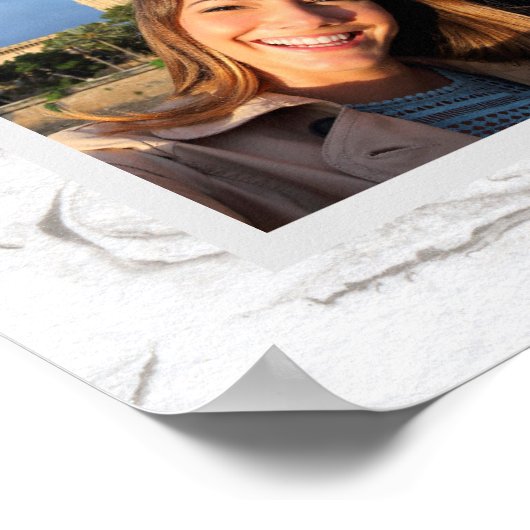 Liebe Leben mit dir 7 Foto Collage - Graue Marmor Poster (Ecke)