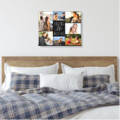 Liebe Leben mit dir 7 Foto Collage - Schwarz Leinwanddruck (Insitu (Schlafzimmer))