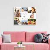 Liebe Leben mit dir 7 Foto Collage - Weiß Leinwanddruck (Insitu (Wohnzimmer))