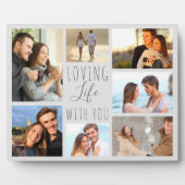 Liebe Leben mit dir 7 FotoCollage - grau Fotoplatte (Vorderseite)