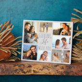 Liebe Leben mit dir 7 FotoCollage - grau Fotoplatte (Seite)