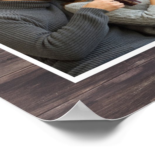 Liebe Leben mit dir 7 FotoCollage | Rustikales Hol Poster (Ecke)