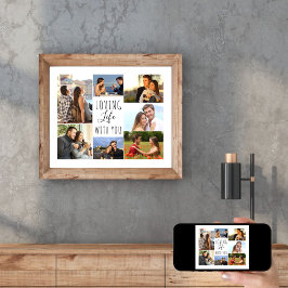 Liebe Leben mit dir 7 FotoCollage | weiß Poster