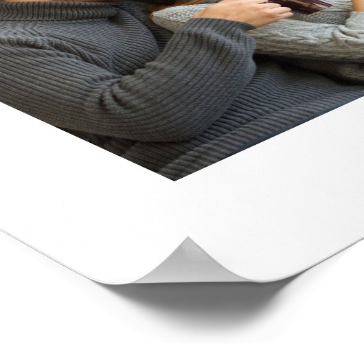 Liebe Leben mit dir 7 FotoCollage | weiß Poster (Ecke)