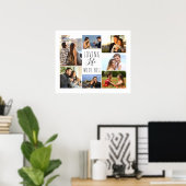 Liebe Leben mit dir 7 FotoCollage | weiß Poster (Heimbüro)