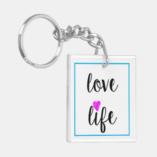 Liebe Leben Moderner Schlüsselanhänger (Vorderseite links)