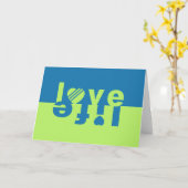 LIEBE-LEBEN-Raum-Grußkarte Karte (Gelbe Blume)