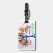 Liebe, Leben u. Glück Gepäckanhänger (Vorderseite vertikal)