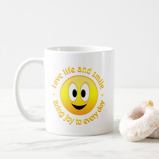 Liebe Leben und Freude bringen Kaffeetasse (Mit Donut)
