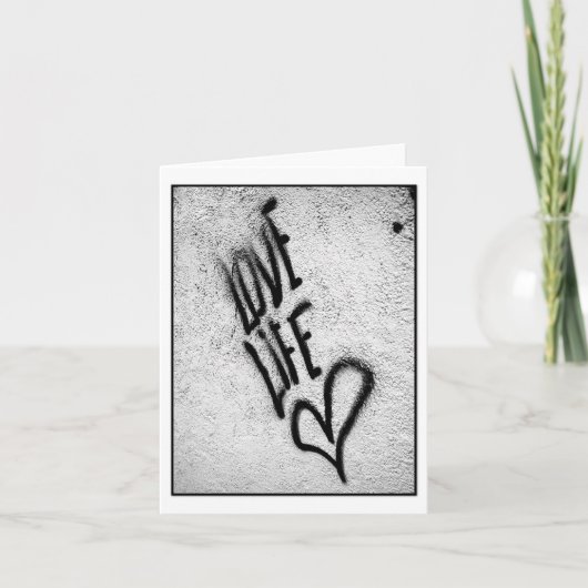 Liebe-Lebengraffiti-Karte Karte (Vorderseite)