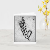 Liebe-Lebengraffiti-Karte Karte (Gelbe Blume)