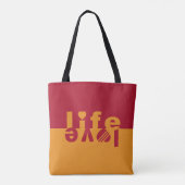 Liebe / Lebensdauer, kundenspezifische Monogramm-T Tasche (Rückseite)