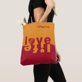 Liebe / Lebensdauer, kundenspezifische Monogramm-T Tasche (Von Nahem)