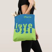 Liebe / Lebensdauer, kundenspezifische Monogramm-T Tasche (Von Nahem)